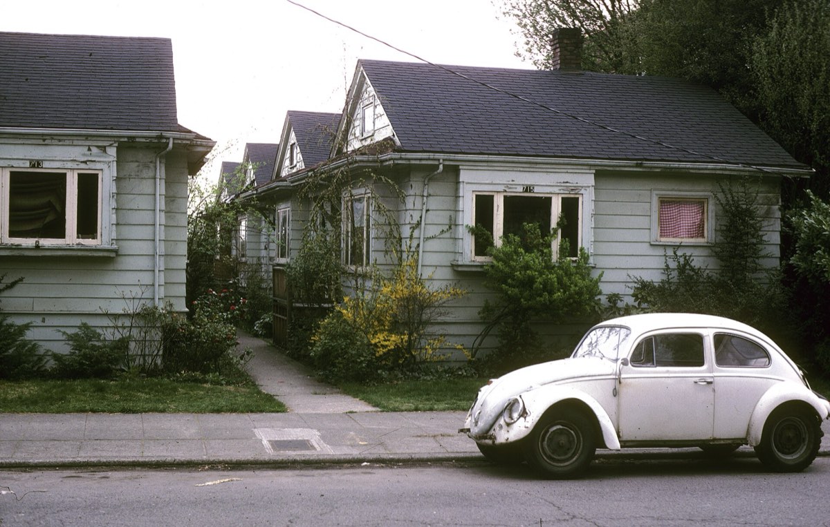 A row of bungalows at a house in Seattle's Capitol Hill neighborhood, now owned as condominiums.