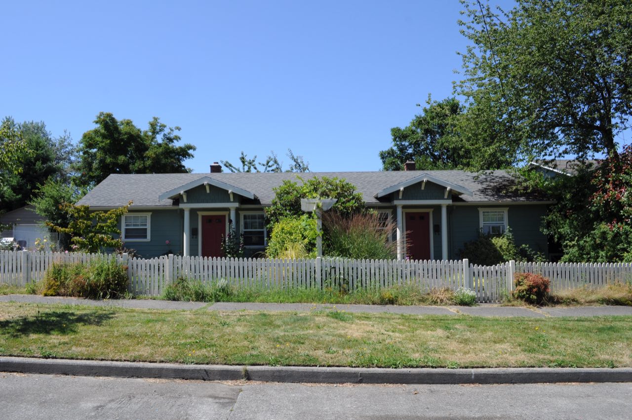 A double house on 19th Avenue Southwest in Seattle's Pigeon Point neighborhood.